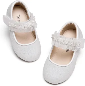 Toddler Ballet Flats for Girls - Princess Party Shoes Wedding & Dress
