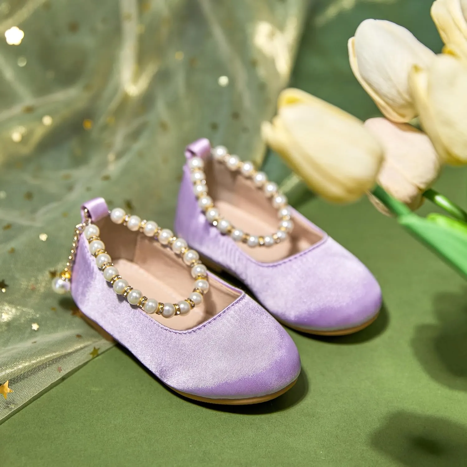 Toddler Ballet Flats for Girls - Princess Party Shoes Wedding & Dress