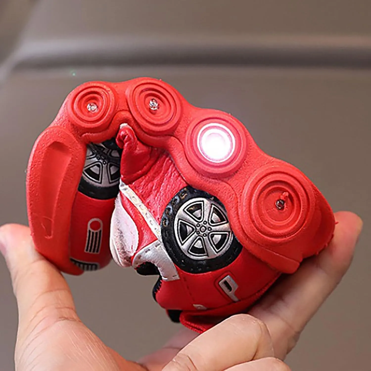 Toddler Boys Light Up Sneakers, Car Pattern Luminous Sport Shoes, Fashion Cute Soft Sole Kids Running Active Shoes