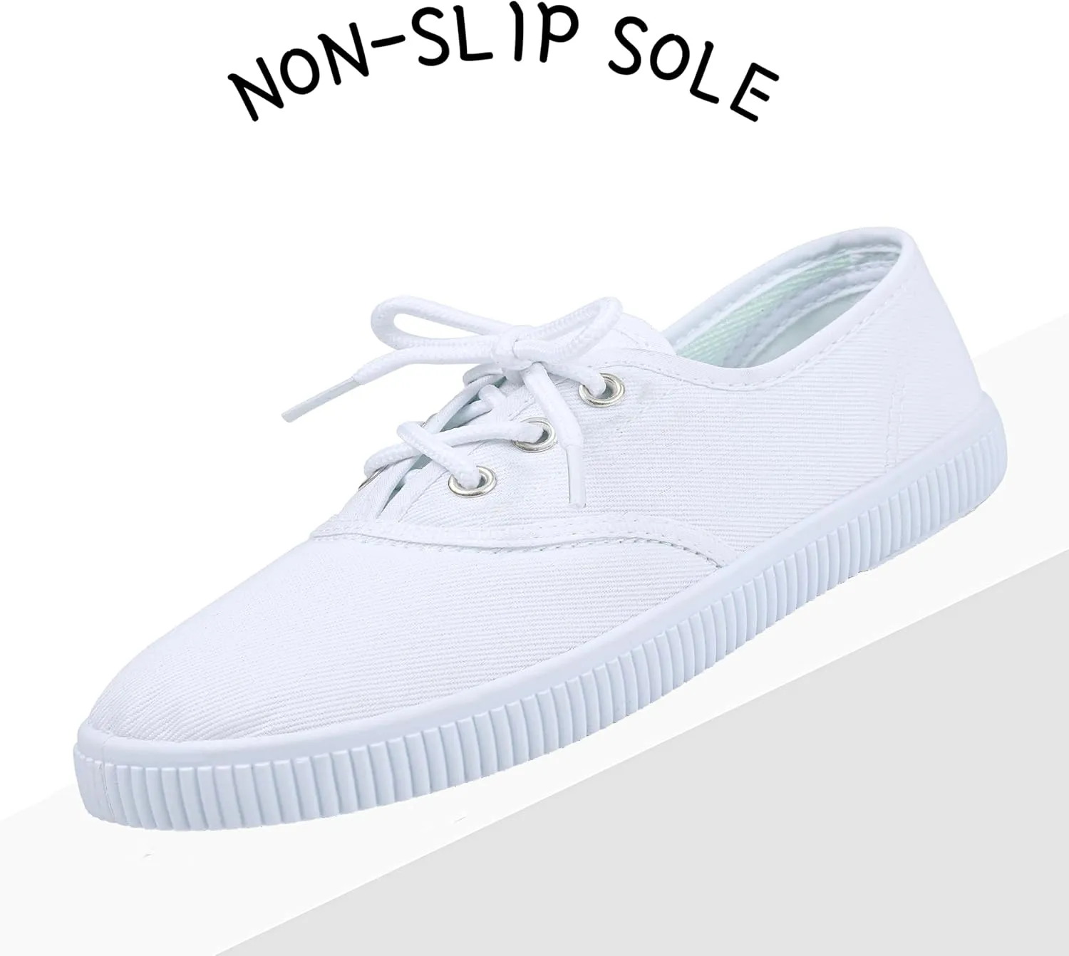 Toddler Kids White Shoes Fashion Canvas Sneakers Slip-on Comfortable Light Weight Skin-Friendly Causal Running Tennis Shoes for Boys Girls(Toddle/Little Kids/Big Kids)
