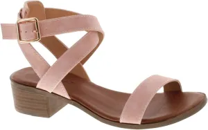 TOP Moda Vision-75 Women's Ankle Wrap Adjustable Buckle Stacked Chunky Heel Sandal
