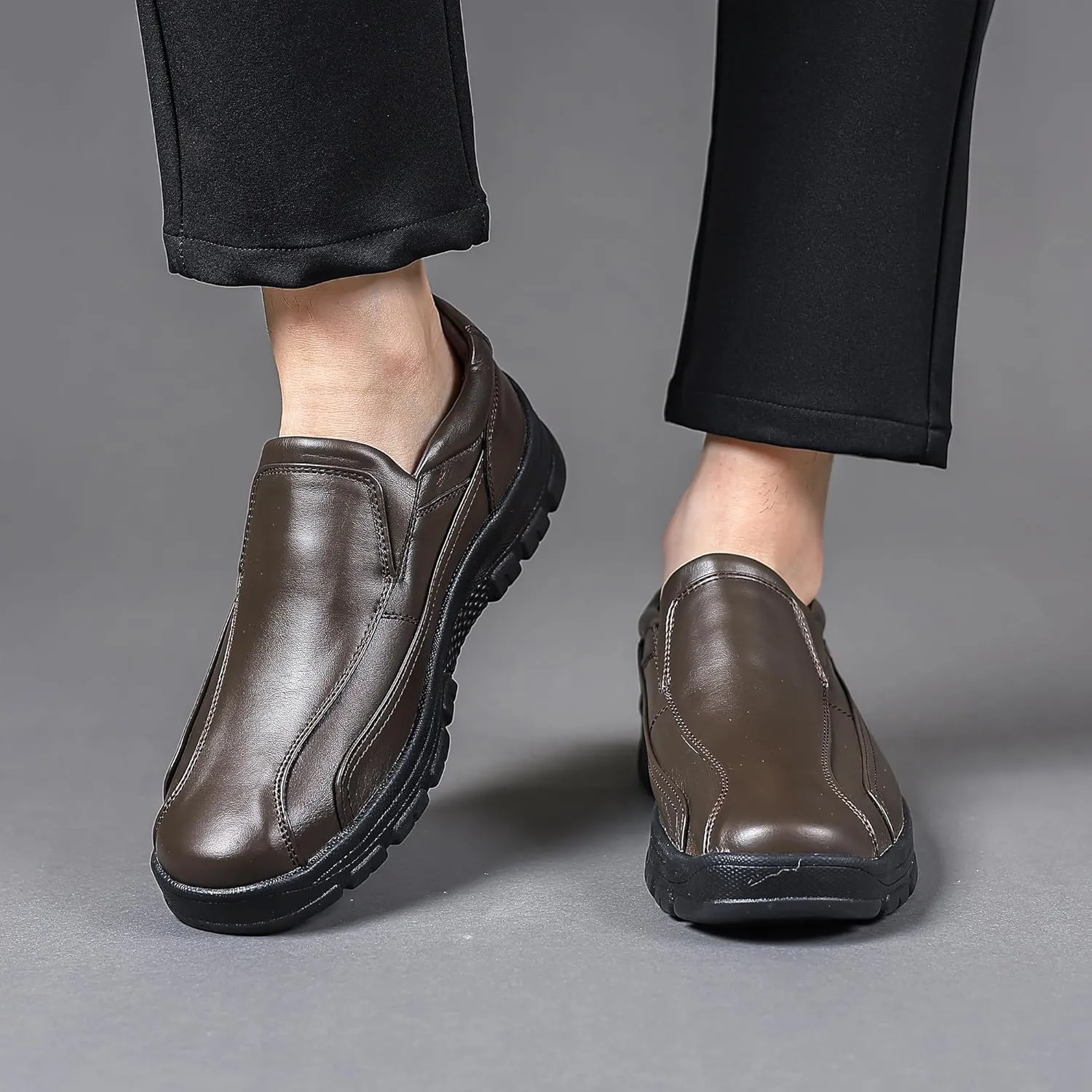 Trsorini Mens Casual Shoes Loafers Slip on Dress Business Office Premier Walking Lightweight Shoes Male