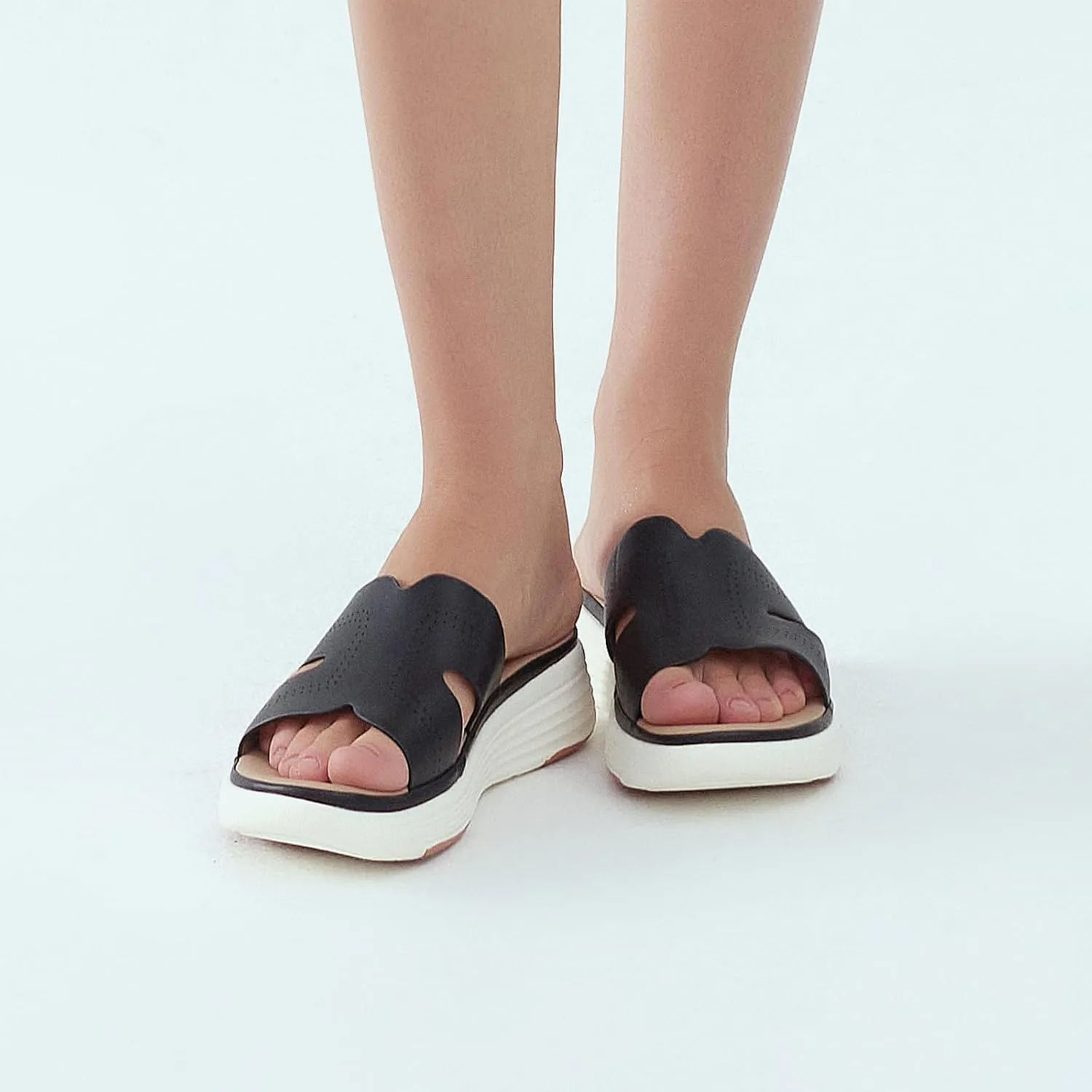 UBFEN Womens Platform Sandals Comfortable Walking Slide Soft Cushioning Footbed Casual Dressy Wedge Sandals