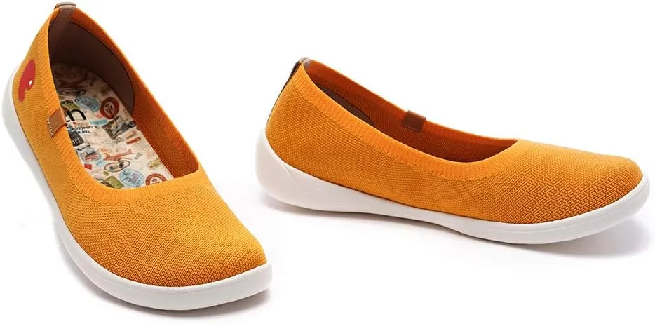 UIN Ballet Flats Shoes for Women Art Printed Wide Toe Casual Breathable Lightweight Slip On Women Loafers