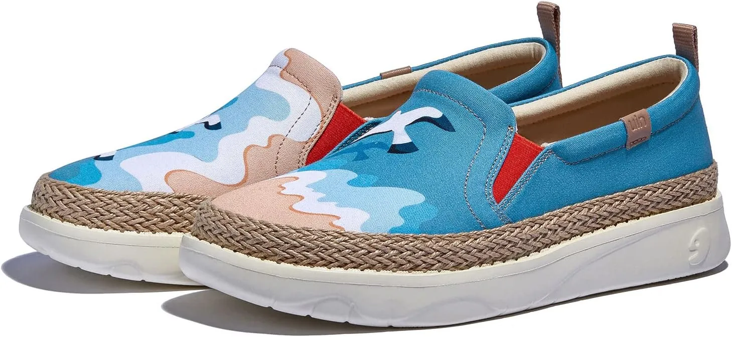 UIN Women's Art Painted Loafers Slip On Casual Travel Shoes Lightweight Comfort Walking Fashion Sneaker Tarragona Series