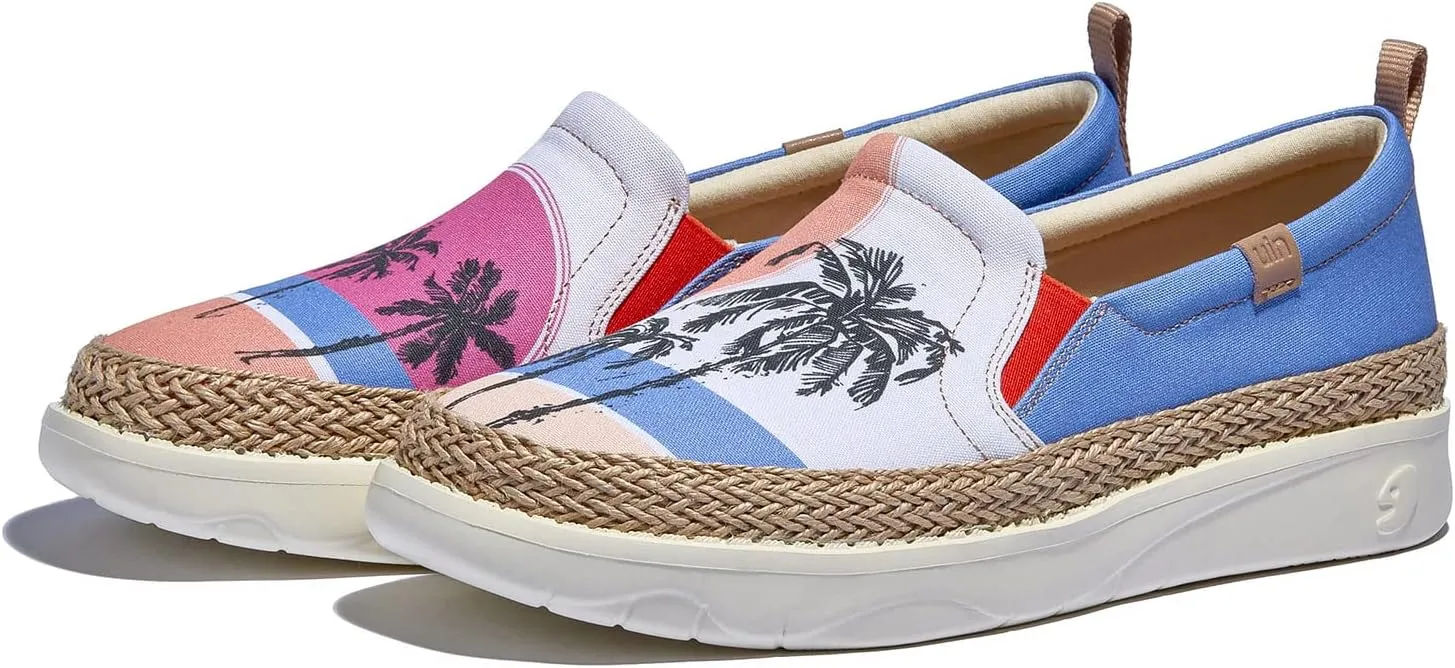 UIN Women's Art Painted Loafers Slip On Casual Travel Shoes Lightweight Comfort Walking Fashion Sneaker Tarragona Series