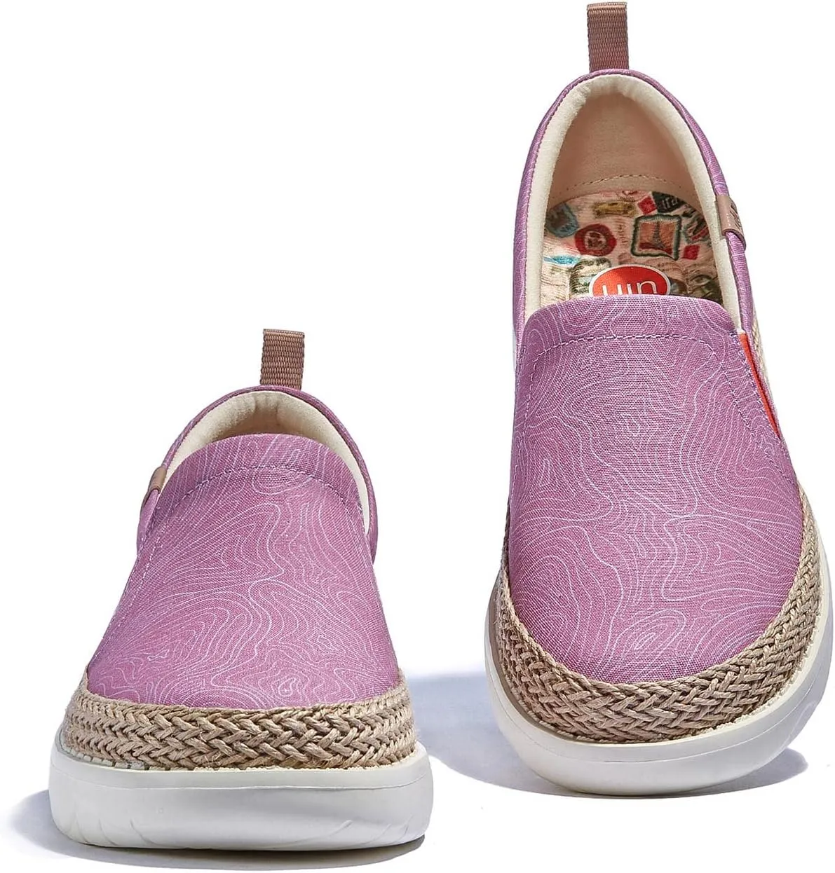 UIN Women's Art Painted Loafers Slip On Casual Travel Shoes Lightweight Comfort Walking Fashion Sneaker Tarragona Series