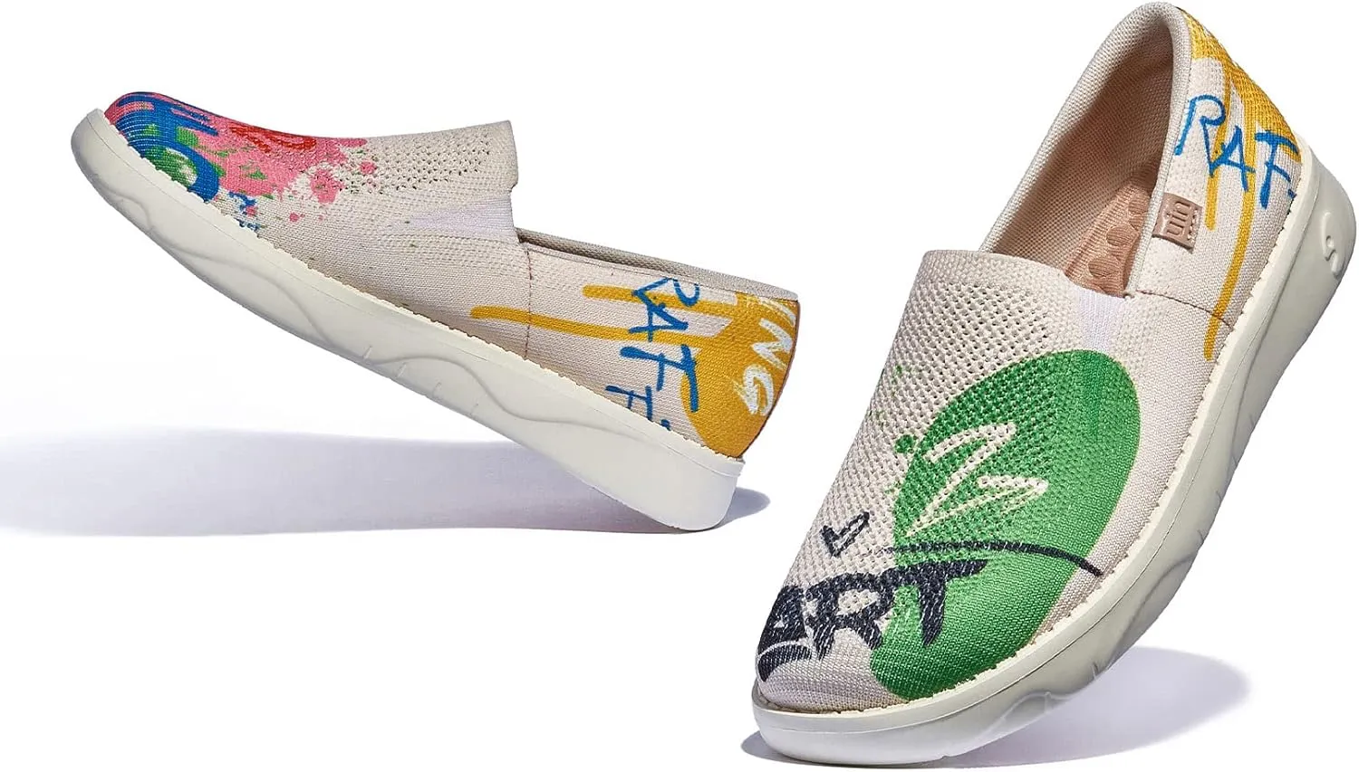 UIN Women's Art Painted Loafers Slip On Casual Travel Shoes Lightweight Comfort Walking Fashion Sneaker Tarragona Series