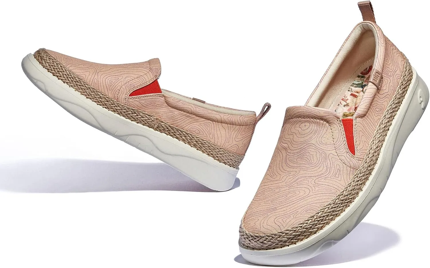 UIN Women's Art Painted Loafers Slip On Casual Travel Shoes Lightweight Comfort Walking Fashion Sneaker Tarragona Series