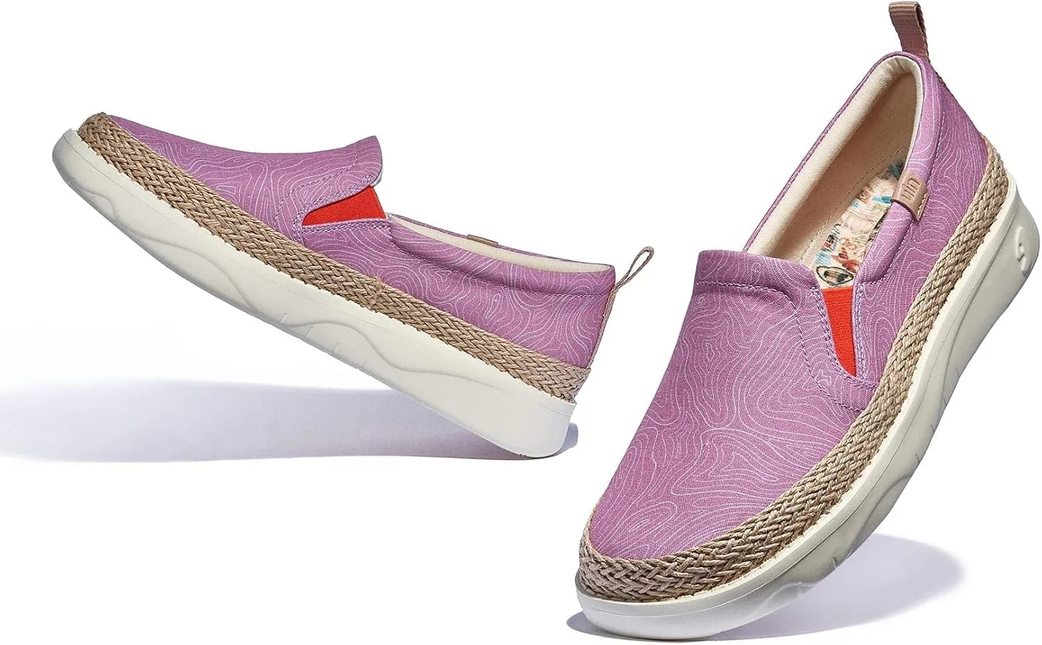 UIN Women's Art Painted Loafers Slip On Casual Travel Shoes Lightweight Comfort Walking Fashion Sneaker Tarragona Series