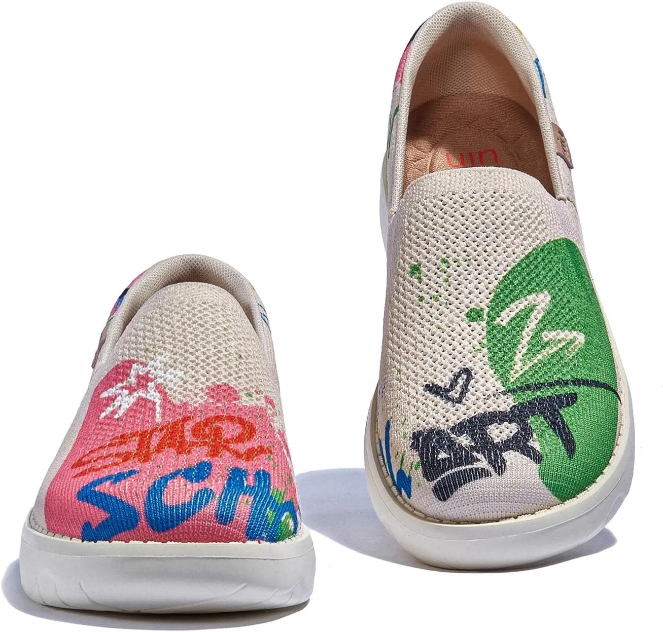 UIN Women's Art Painted Loafers Slip On Casual Travel Shoes Lightweight Comfort Walking Fashion Sneaker Tarragona Series