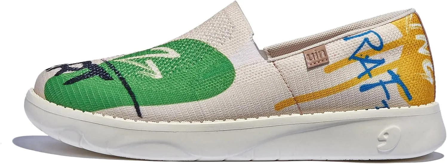 UIN Women's Art Painted Loafers Slip On Casual Travel Shoes Lightweight Comfort Walking Fashion Sneaker Tarragona Series