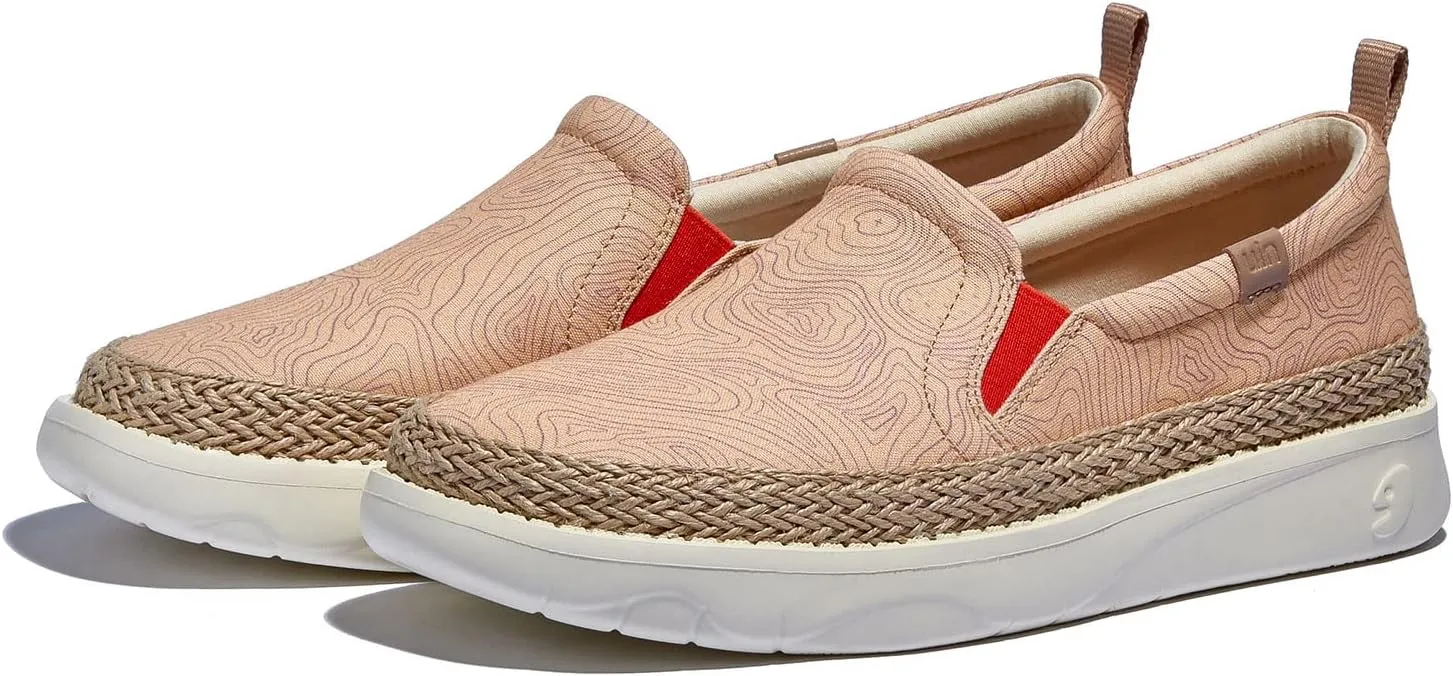 UIN Women's Art Painted Loafers Slip On Casual Travel Shoes Lightweight Comfort Walking Fashion Sneaker Tarragona Series