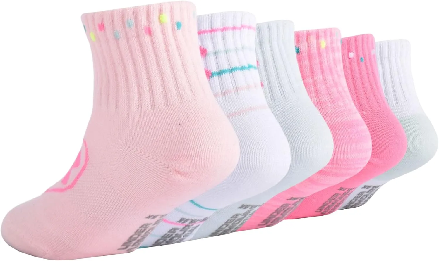 Under Armour Girls' Multi Pack Quarter Sock