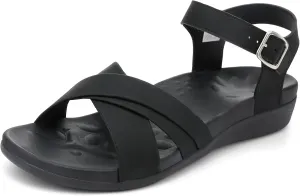 UTENAG Women's Comfortable Walking Flat Sandals Arch Support Ankle Strap Strappy Sandals