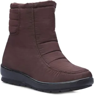 VOKLIN Women's Winter Fur Snow Ankle Boots Waterproof Rain Zipper Lightweight Anti-slip Snow Short Booties