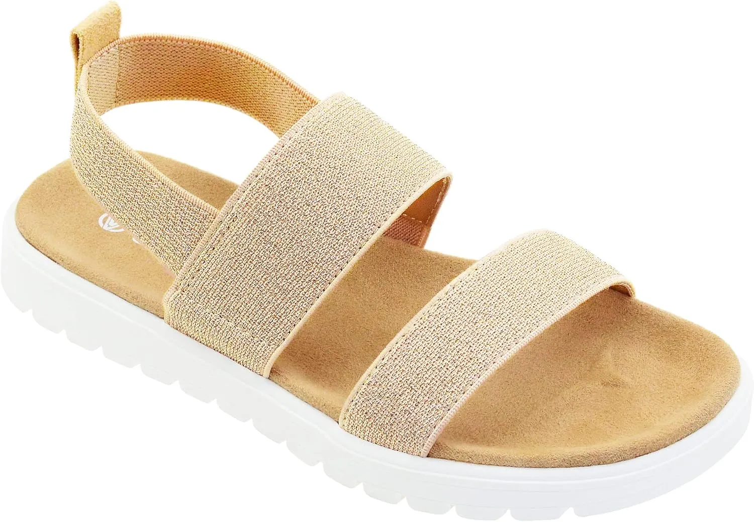 Vonair Girls Rainbow Sandals Open Toe Elastic Back Strap Comfortable Summer Sandals with Soft Rubber Sole
