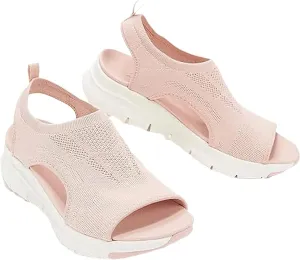 Washable Slingback Orthopedic Slide Sport Sandals, Gradation Thick Bottom Fish Mouth Beach Casual Sandals, Mesh Soft Sole Shoes for Women