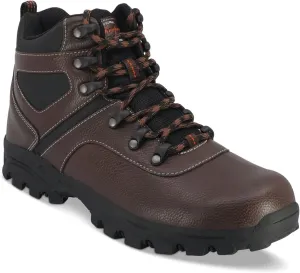 Weatherproof Vintage Mens Brown Pull Tab 1" Platform Lug Sole Padded Jasper Round Toe Block Heel Lace-Up Hiking Boots 10 M