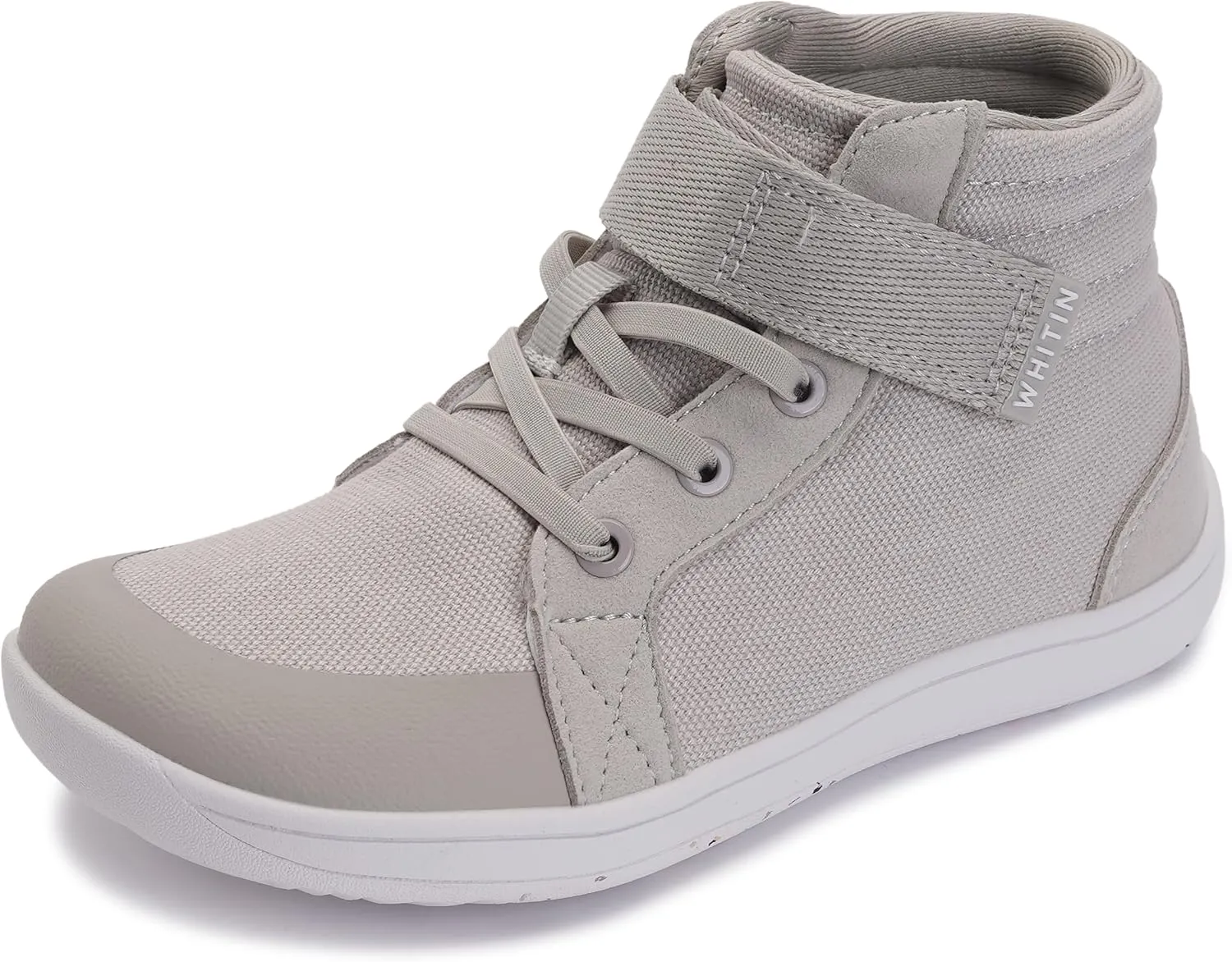 WHITIN Little/Big Kid Wide High Top Barefoot Shoes | Street-Style Minimalist Sneakers for Boys/Girls | Natural & Healthy Fit