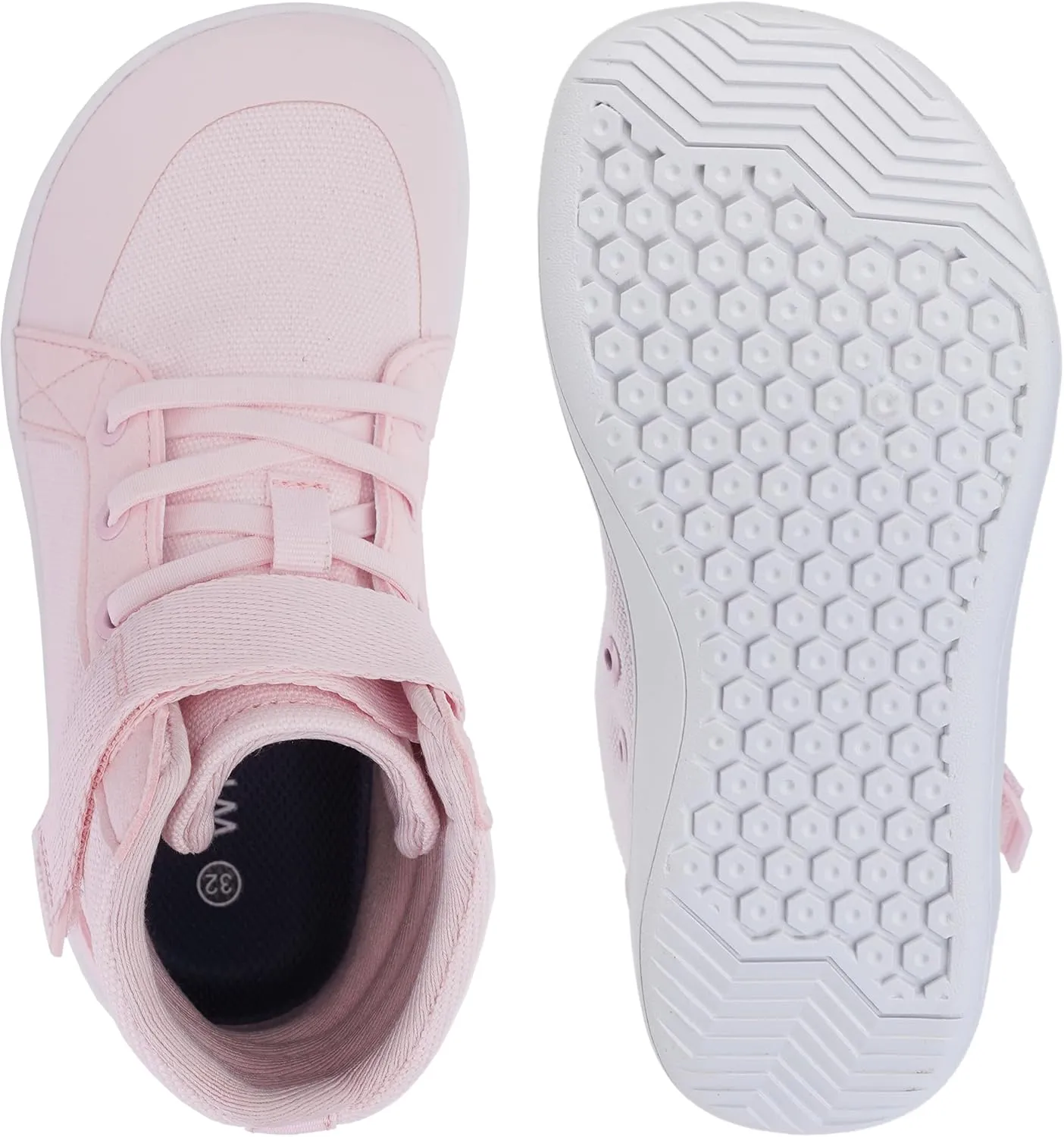 WHITIN Little/Big Kid Wide High Top Barefoot Shoes | Street-Style Minimalist Sneakers for Boys/Girls | Natural & Healthy Fit