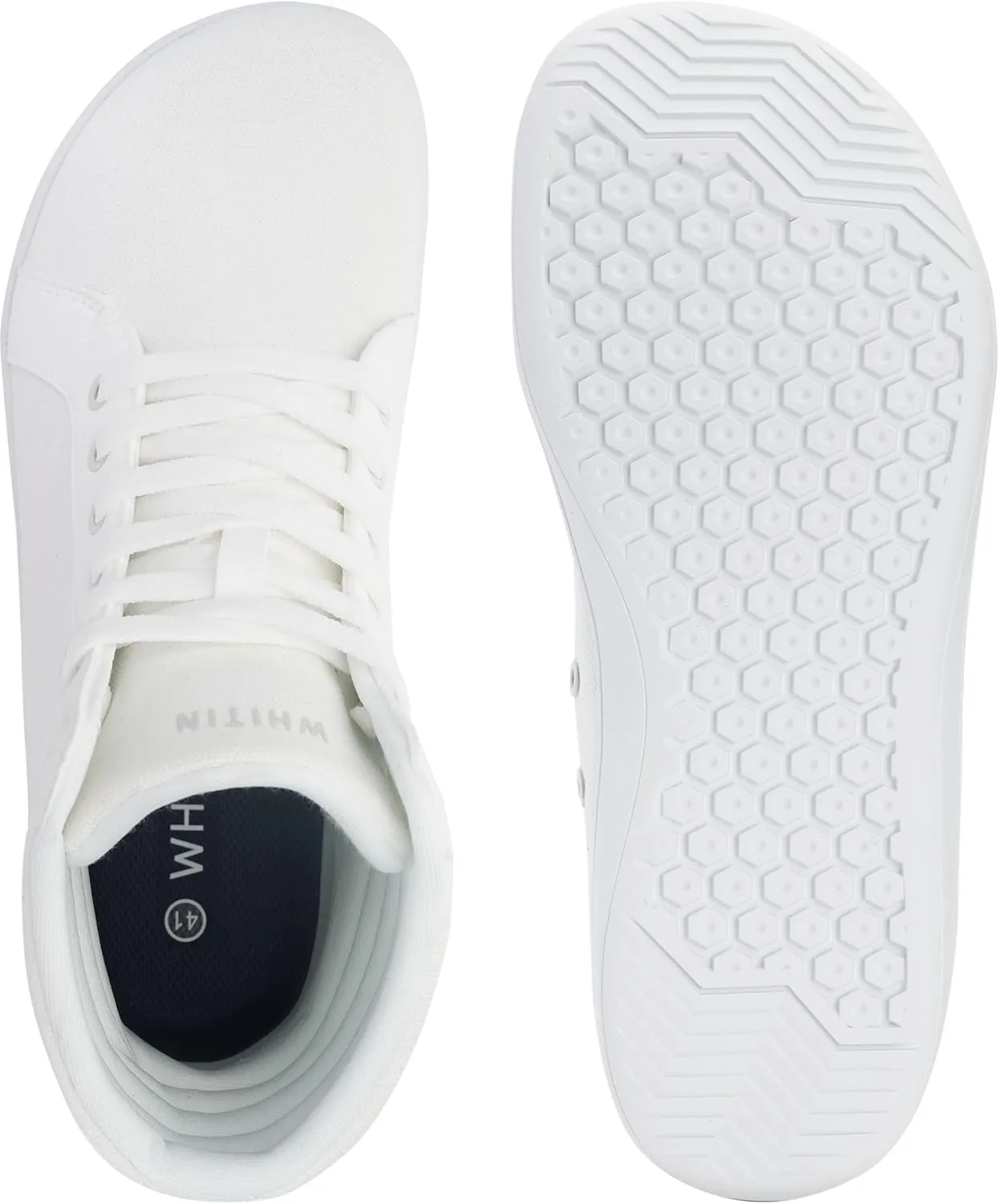 WHITIN Women's Wide High-Top Canvas Barefoot Sneakers | Minimalist Street-Ready Fit | Comfort-Forward Ankle Support