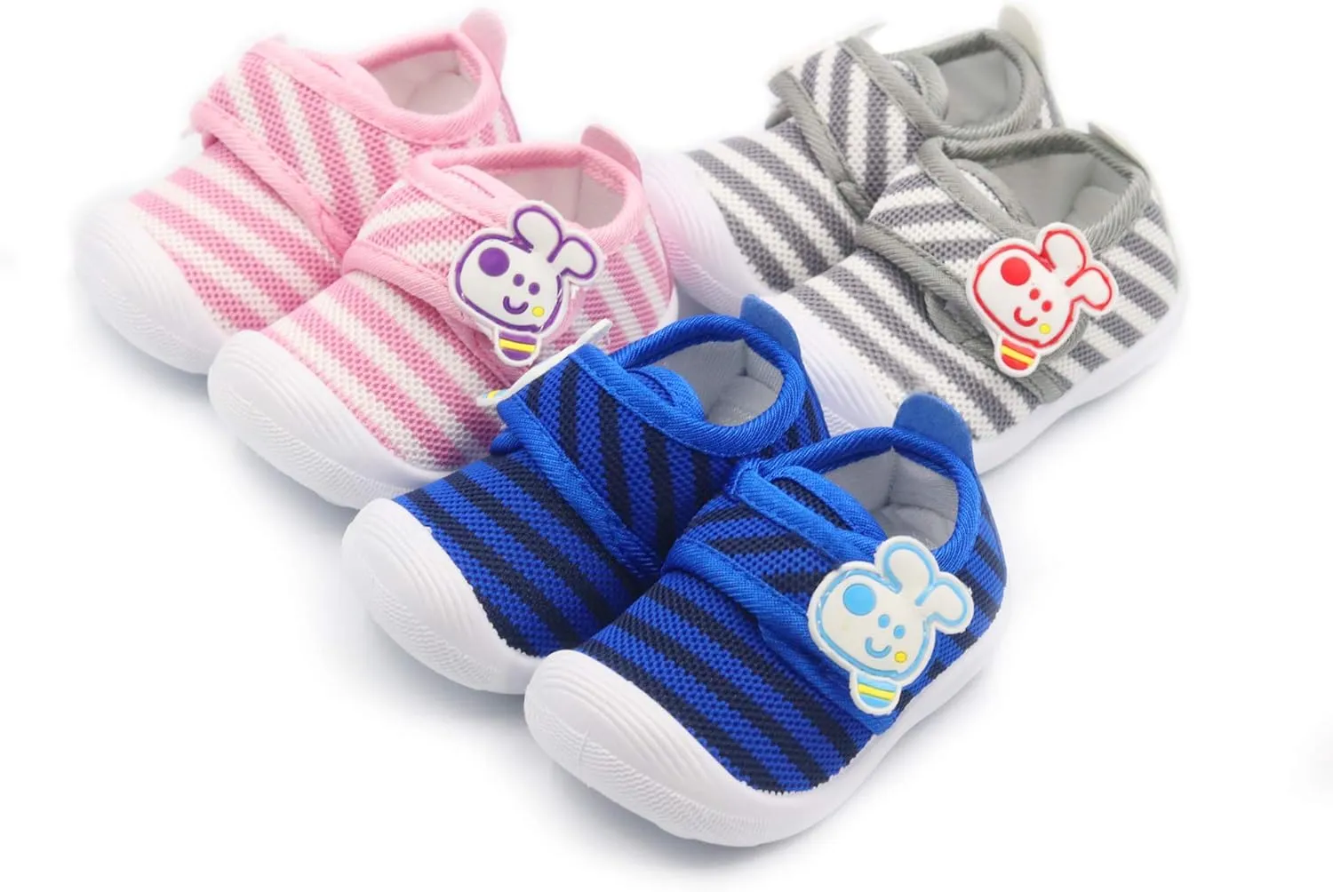 WILLFUN Toddler Squeaky Shoes Baby Boy Girl First-Walking Sneakers Infant Soft Sole Little Kid Trainers for 0-3-Year-old First Walkers