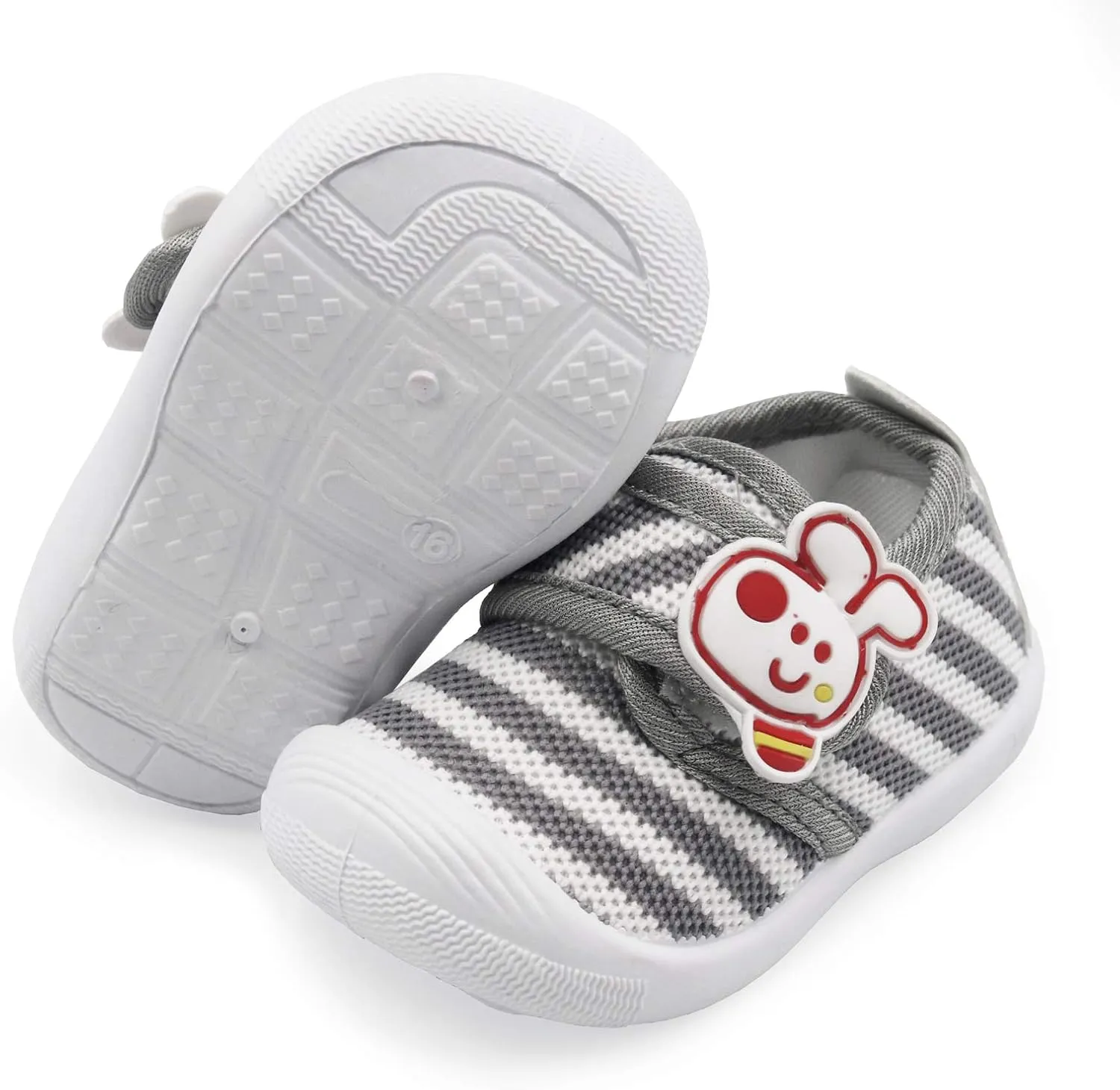 WILLFUN Toddler Squeaky Shoes Baby Boy Girl First-Walking Sneakers Infant Soft Sole Little Kid Trainers for 0-3-Year-old First Walkers