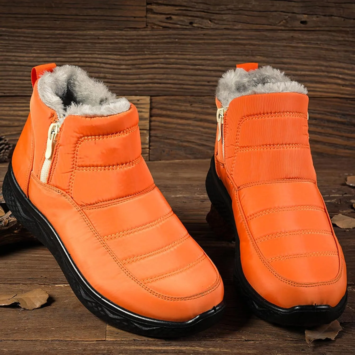 Winter Snow Boots for Women Warm Plush Waterproof Insulated Slip On Outdoor Shoes Mens Anti-Slip Comfy Outdoor Ankle Boots