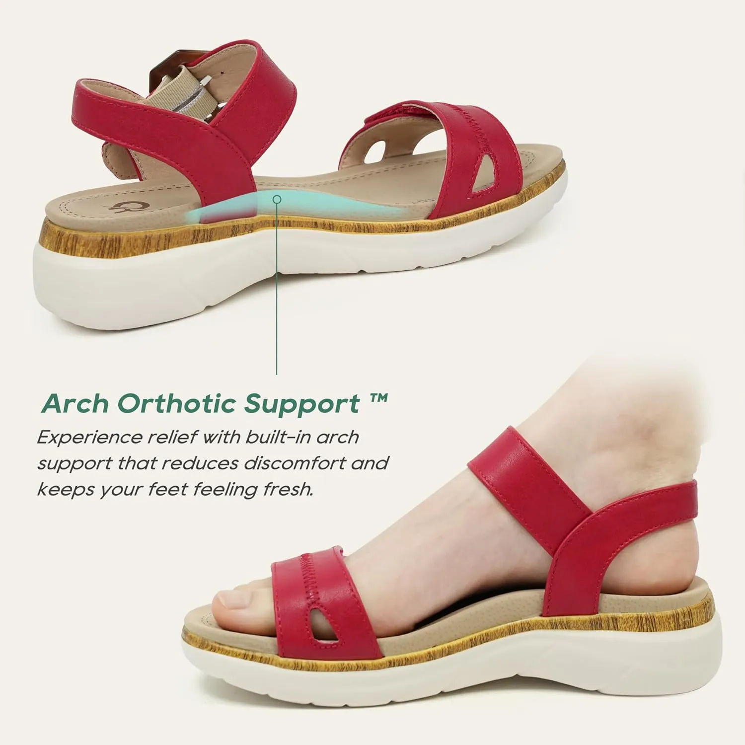 Women Orthotic Arch Support Sandals Comfortable Walking Sandals