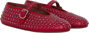 Women Rhinestone Ballet Flats Mary Jane Flat Buckle Strap Ballerina Shoes