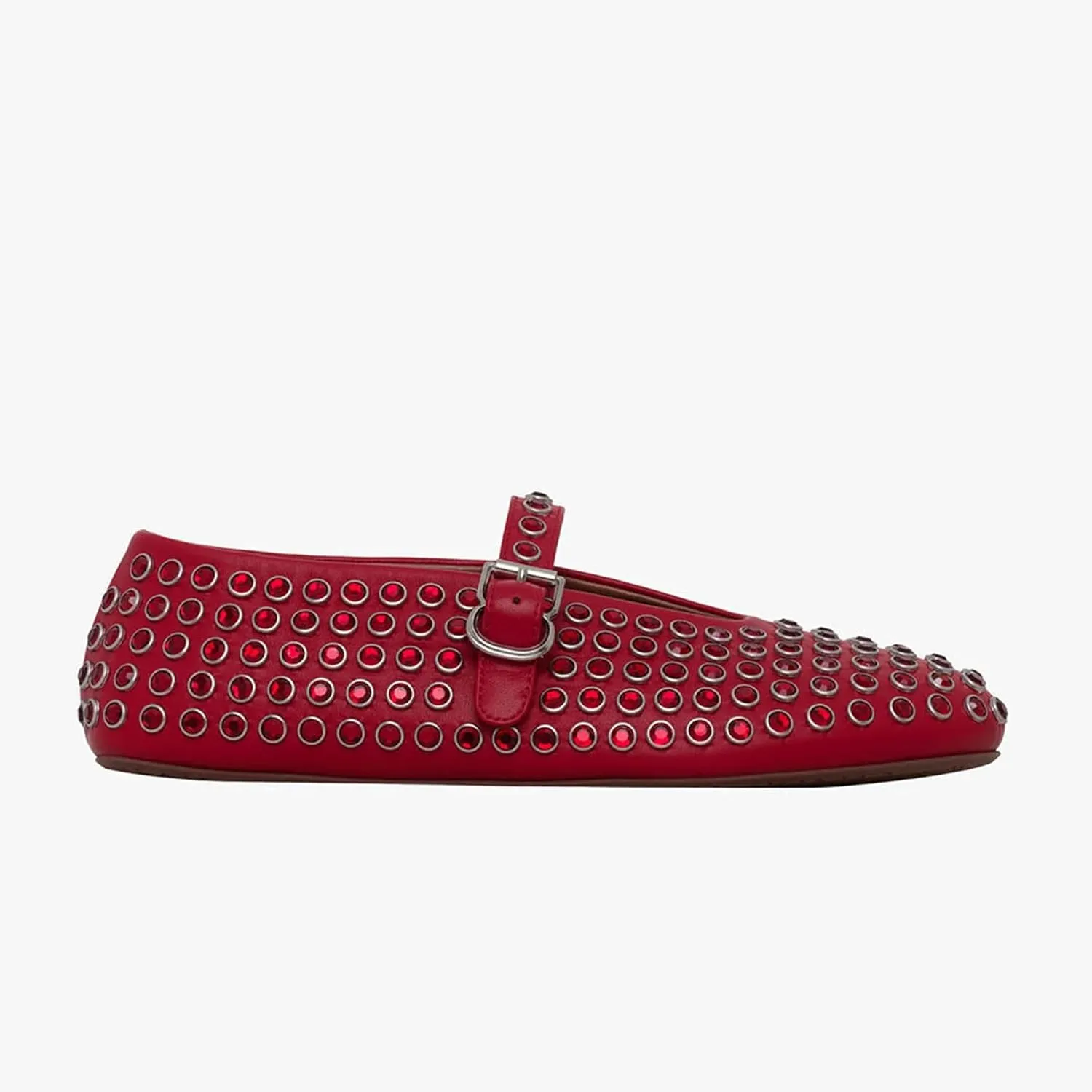 Women Rhinestone Ballet Flats Mary Jane Flat Buckle Strap Ballerina Shoes