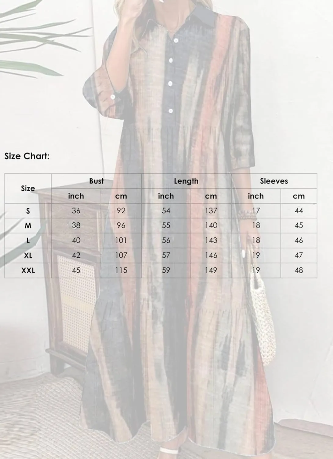 Women's Blue and White Striped Shirt Style Maxi Dress 2025 Summer Fashion Breezy Print 3/4 Sleeve Long Dress