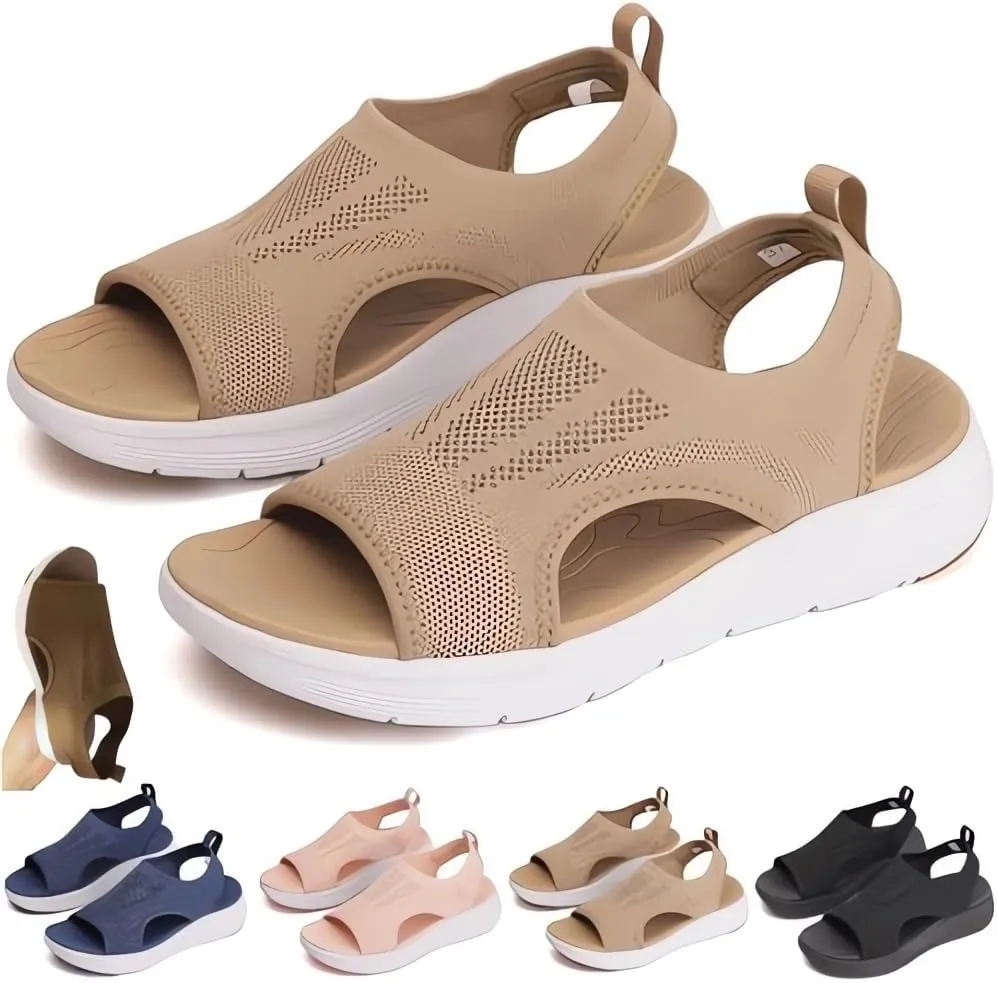 Women's Breathable Orthopedic Sandals - 2024 New Soft Shoes Go Walking Slip on Diabetic Foam Shoes, Arch Support Shoes Wide Width