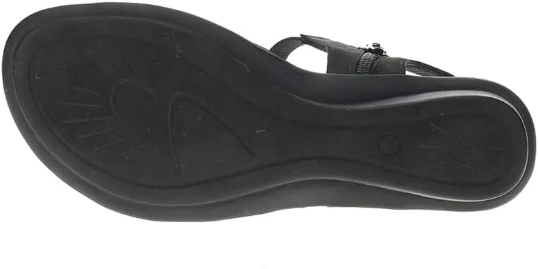 Womens Euna Comfort Ankle Strap Casual Sandals Casual Low Heel 1-2" - Black