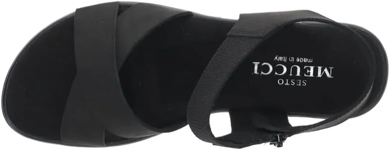 Womens Euna Comfort Ankle Strap Casual Sandals Casual Low Heel 1-2" - Black
