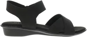 Womens Euna Comfort Ankle Strap Casual Sandals Casual Low Heel 1-2" - Black