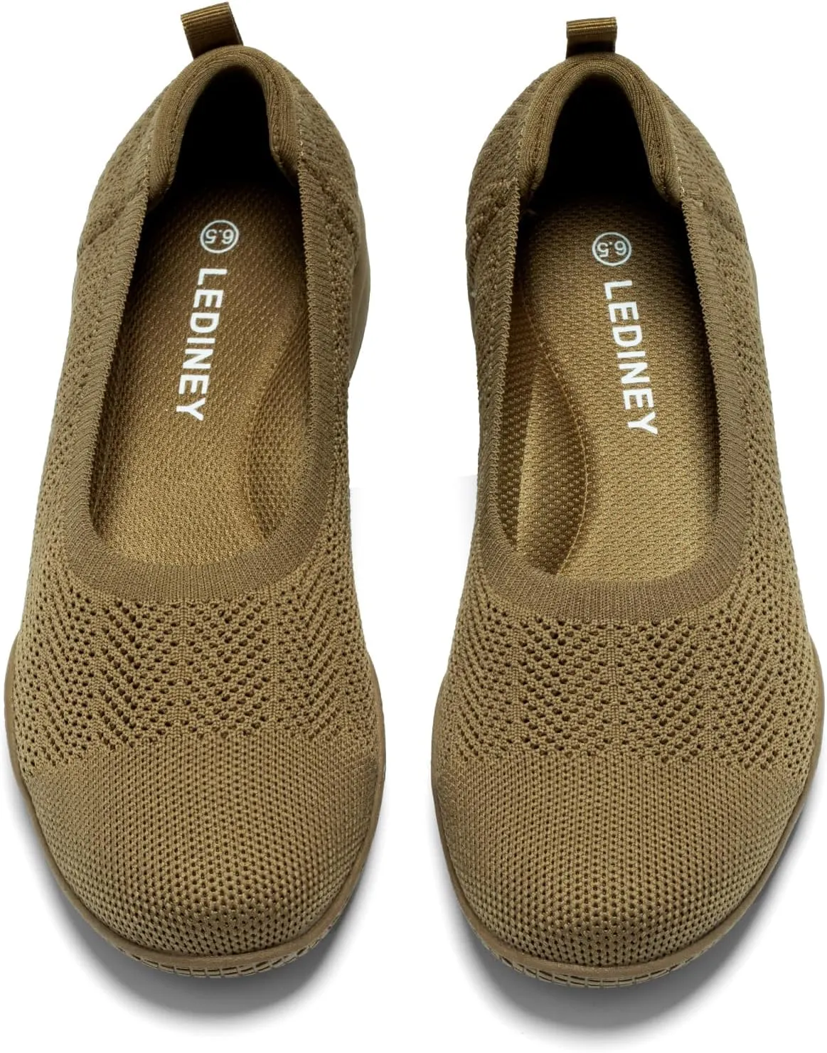 Women's Flats Slip On Go Walk Shoes for Women Comfortable Walking Sneakers Knit Low Wedge Dressy Ballet Shoes Zapatos para Mujer