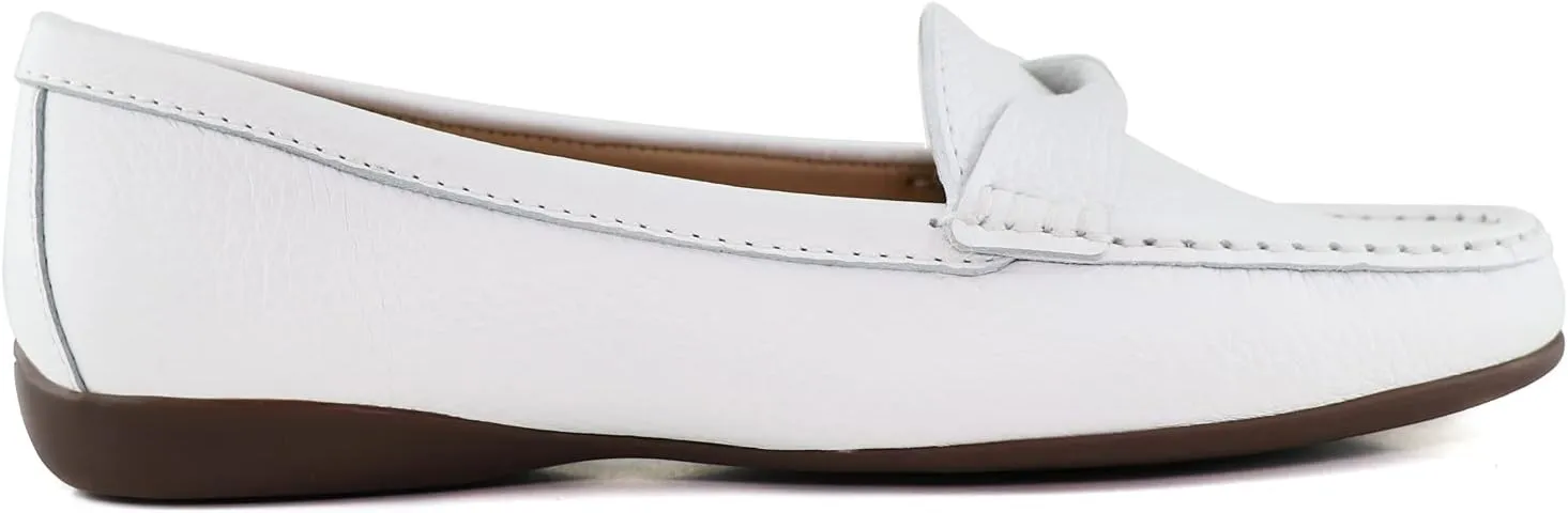 Women's Genuine Leather Casual Comfort Slip on Loafers
