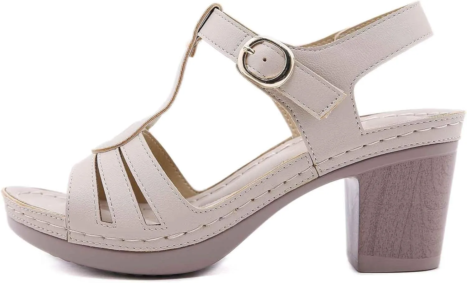 Women's High Heel Sandals Comfortable Dressy Open Toe Slip On Summer Beach Vacation Work Date Party Casual