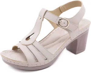 Women's High Heel Sandals Comfortable Dressy Open Toe Slip On Summer Beach Vacation Work Date Party Casual