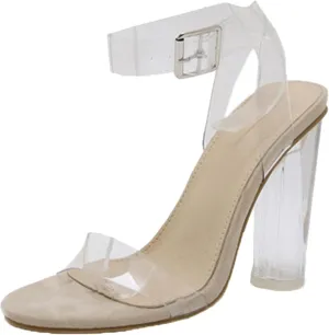 Women's High Heels, Sandals with Exposed Toes, Transparent Ankle Straps, Women's Shoes, Bride, Bridesmaid