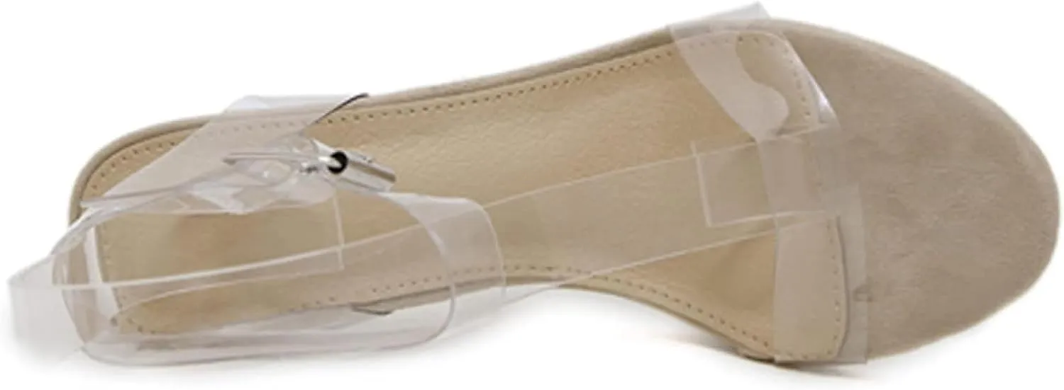 Women's High Heels, Sandals with Exposed Toes, Transparent Ankle Straps, Women's Shoes, Bride, Bridesmaid