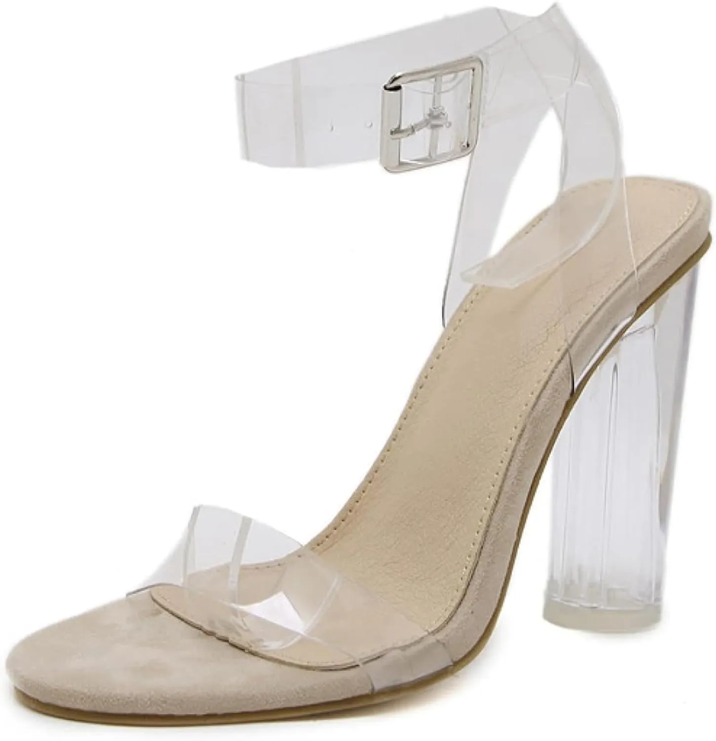 Women's High Heels, Sandals with Exposed Toes, Transparent Ankle Straps, Women's Shoes, Bride, Bridesmaid