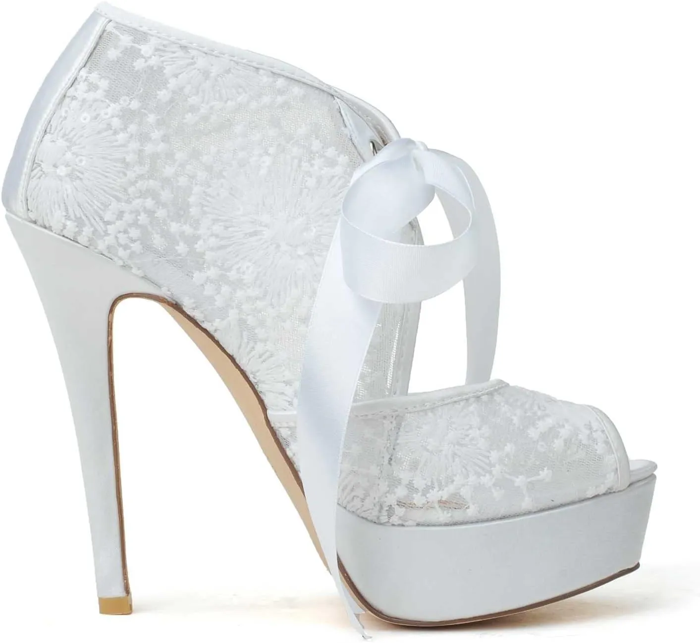 Women's Mary Kitten Heels Platform ​High Heels Sandals Peep Toe Dress Wedding Bridal Shoes for Women Bride Bridesmaid