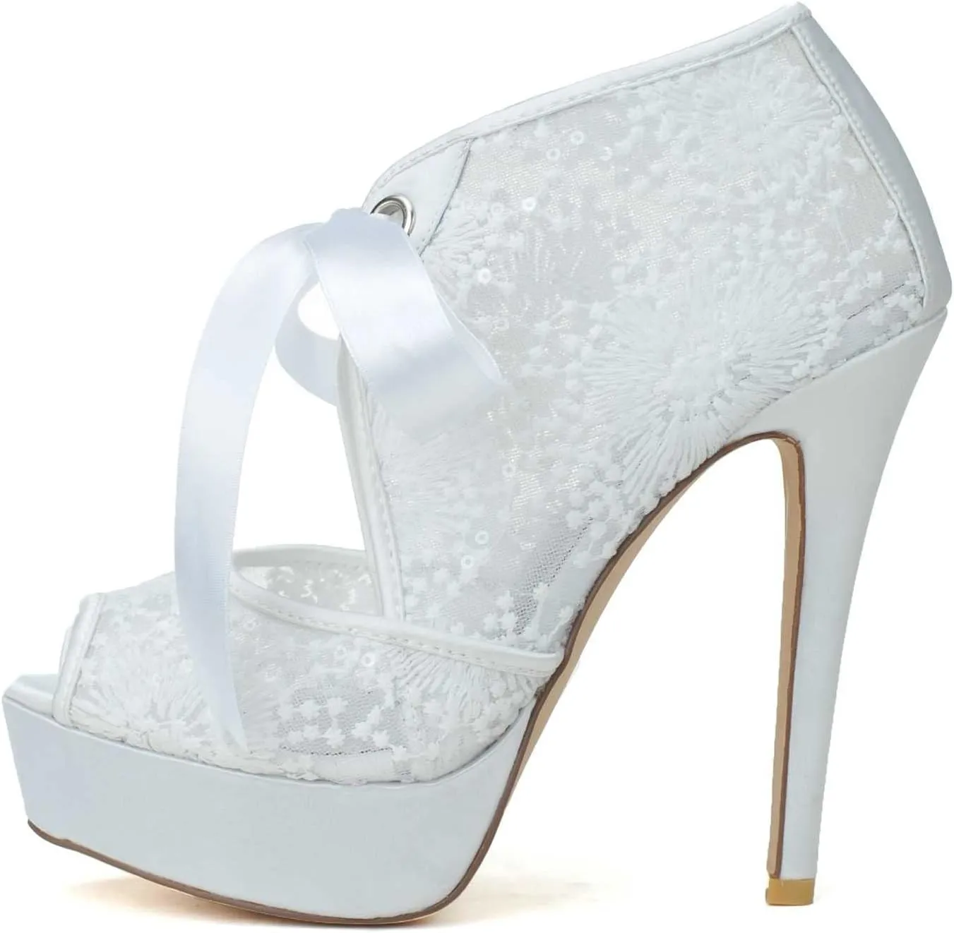 Women's Mary Kitten Heels Platform ​High Heels Sandals Peep Toe Dress Wedding Bridal Shoes for Women Bride Bridesmaid