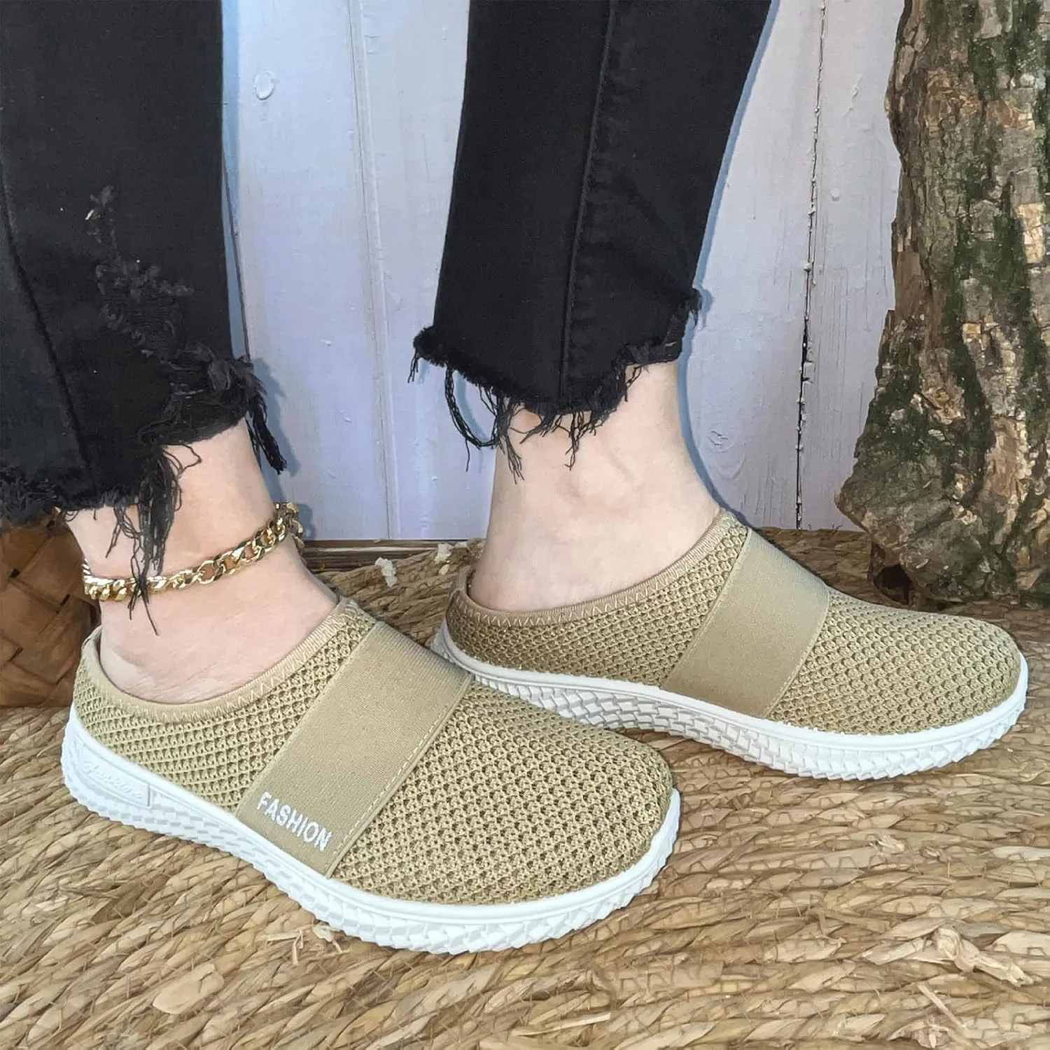 Womens Mules Comfortable Orthopedic Shoes with Arch Support Breathable Hollow Out Clogs Lightweight Open Back Shoes Diabetic Air-Cushion Slip-On Walking Shoe Closed Toe Mules