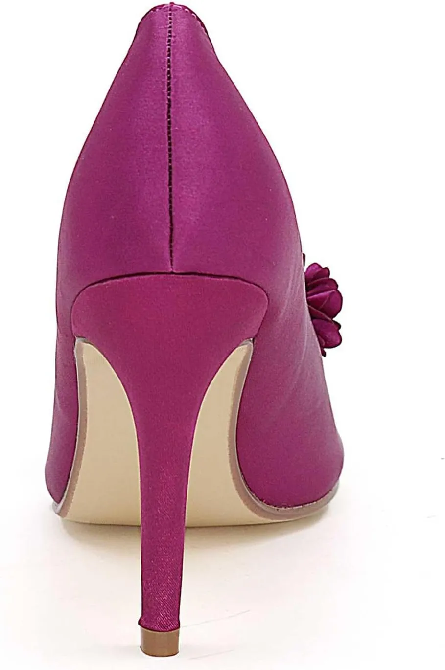 Women's Stiletto High Heels - Lace Satin Slip-On Open Toe Pumps for Classic Wedding & Party Dress Shoes