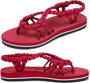 Women's Walking Sandals Arch Support Orthopedic Recovery Flats Sandals Cushion Adjustable Strap for Plantar Fasciitis