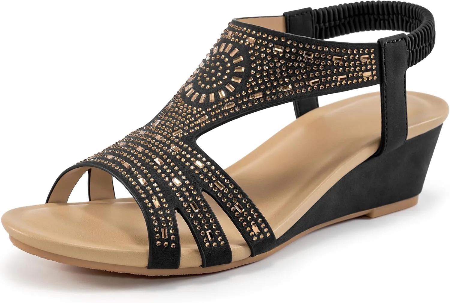 Womens Wedge Sandals Platform - Soft Open Toe Wedge Sandals Women Dressy Summer - Fashion Ladies Party Wedges